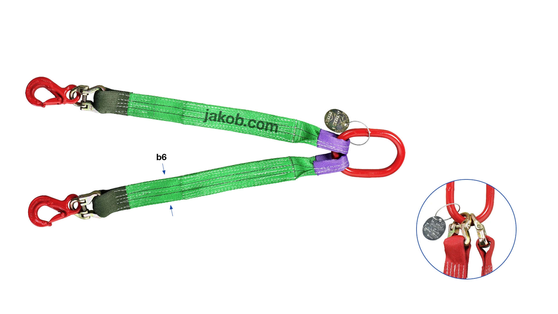 Web sling two-leg