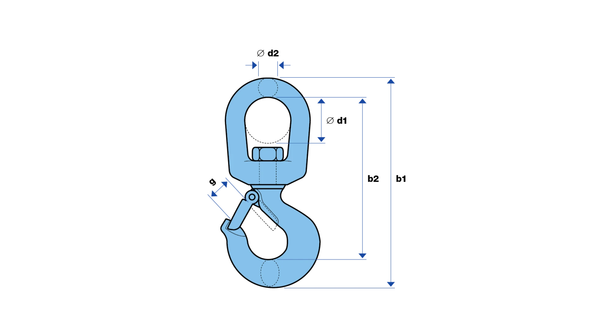 Swivel hook with safety latch