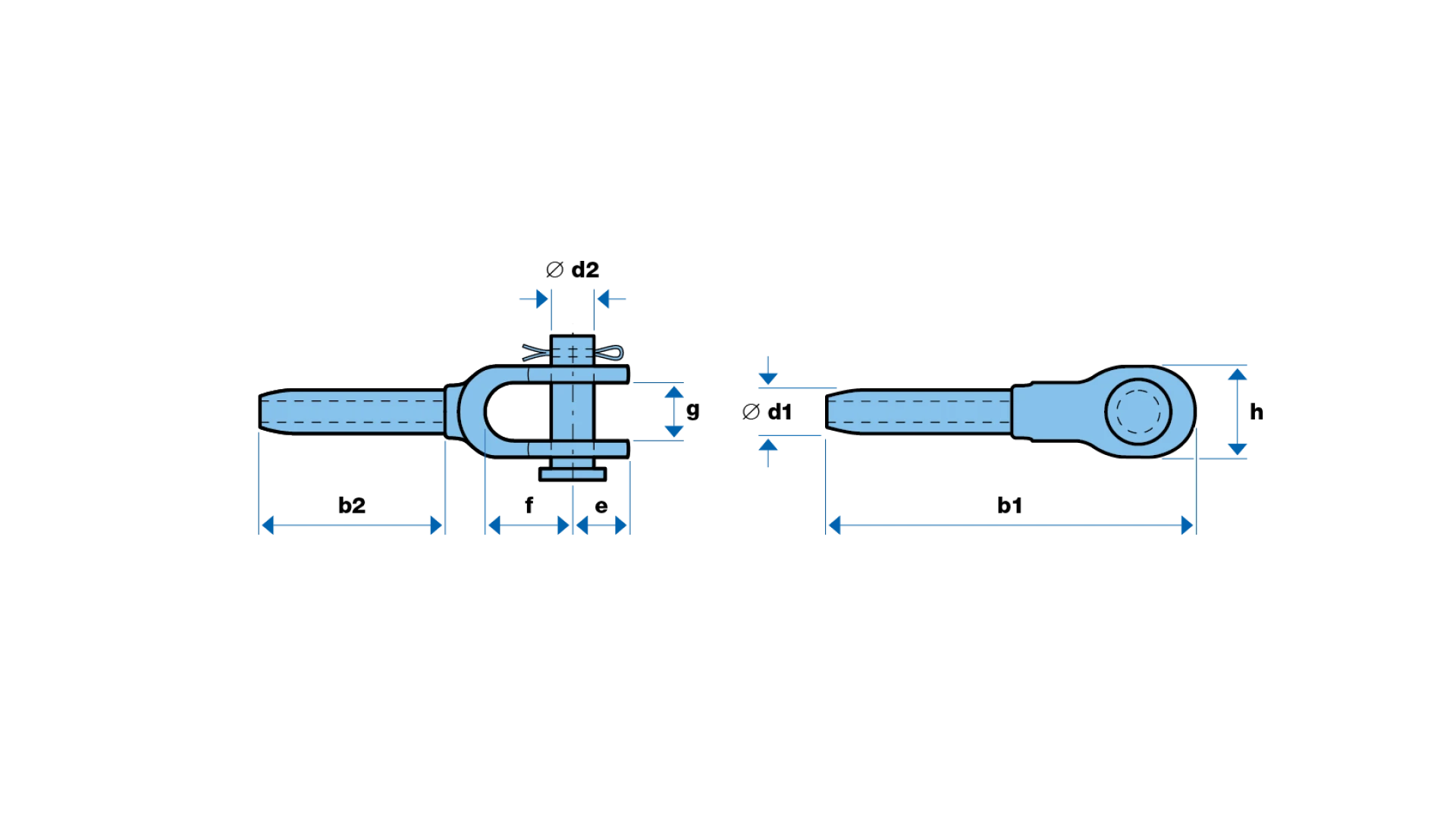 Socket with jaw and bolt swaged