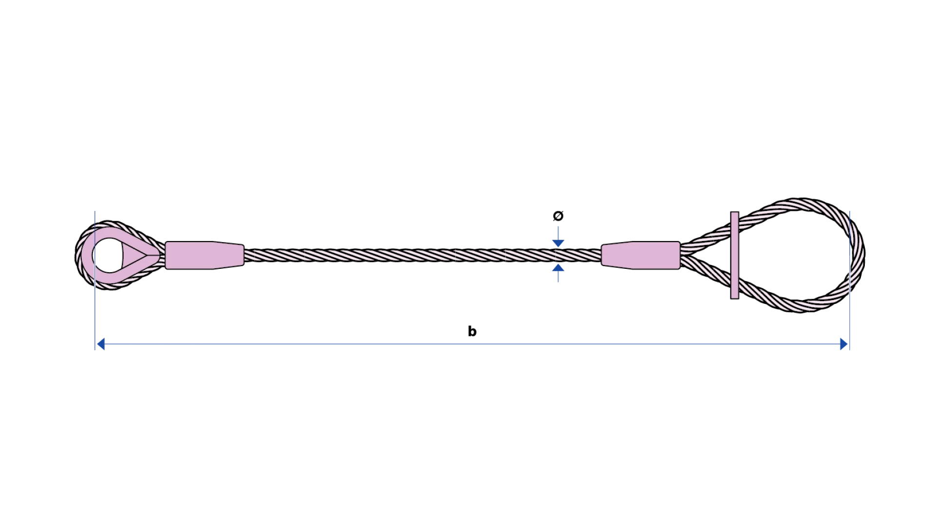 Welaki sling plus locking device swaged