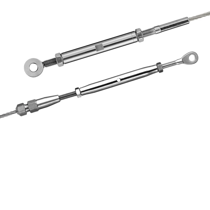 Eye-end with turnbuckle swaged and self-assembly